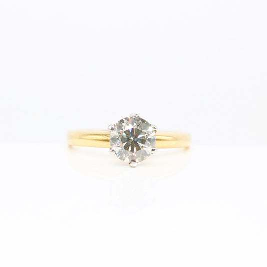 14K DIAMOND SOLITAIRE RING 1.55CT