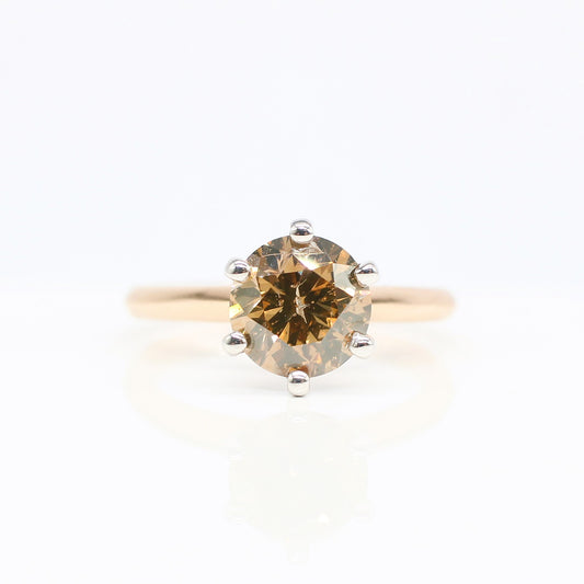 18K ROSE GOLD DIAMOND SOLITAIRE RING