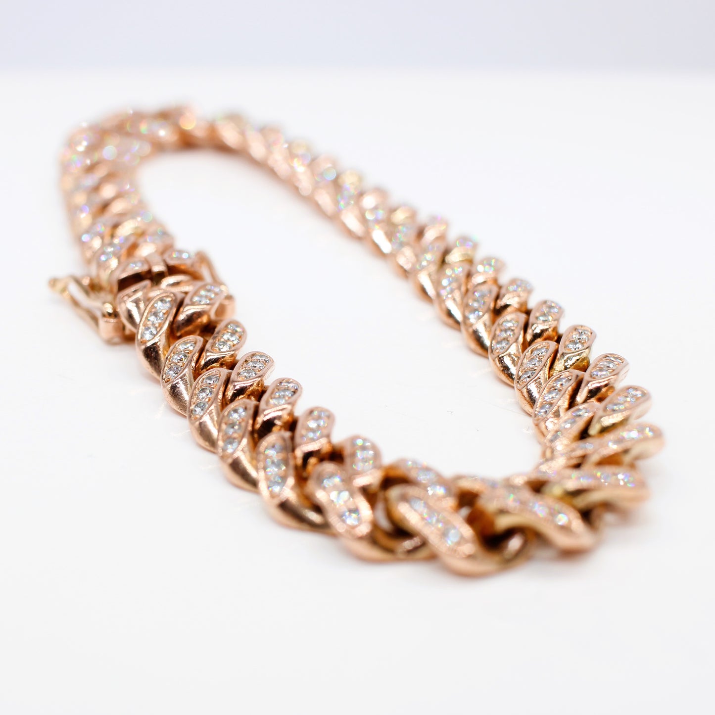 9K ROSE GOLD & DIAMOND BRACELET 4.95CT