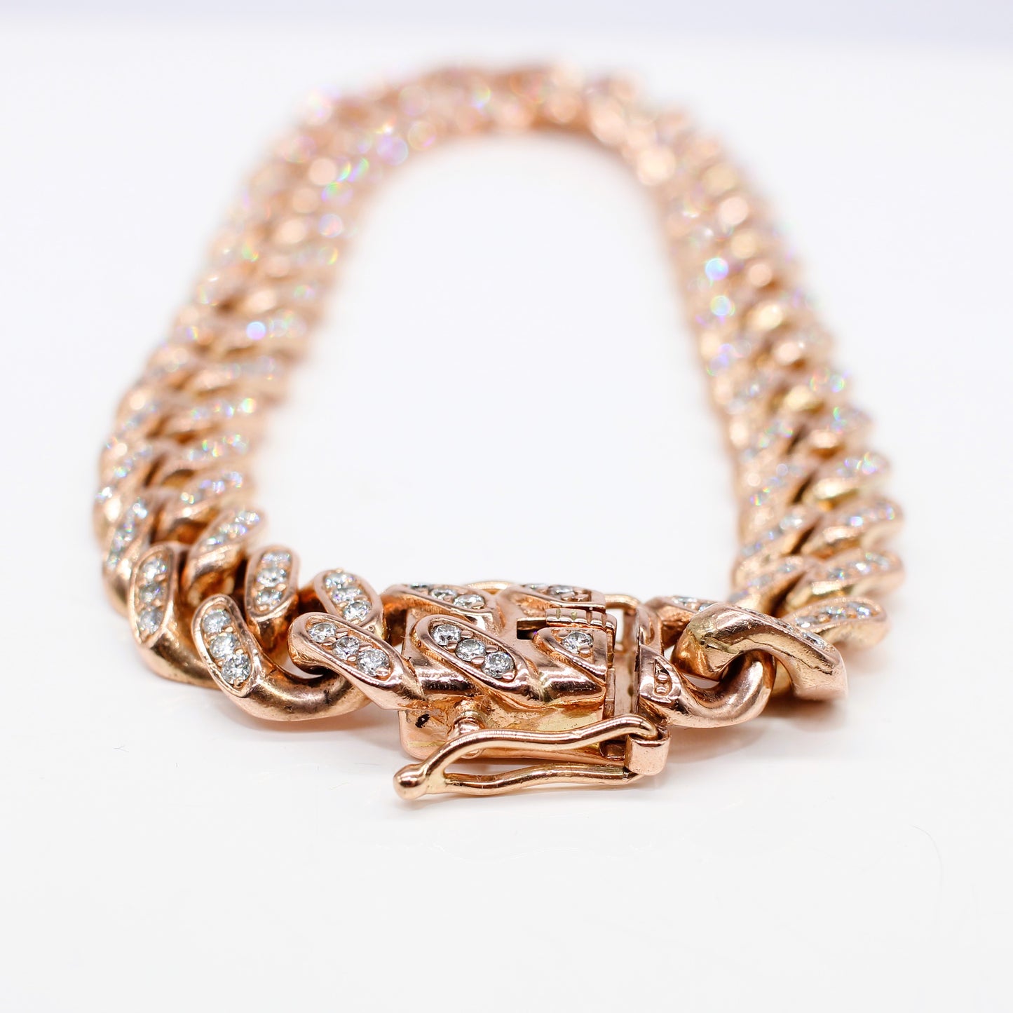 9K ROSE GOLD & DIAMOND BRACELET 4.95CT