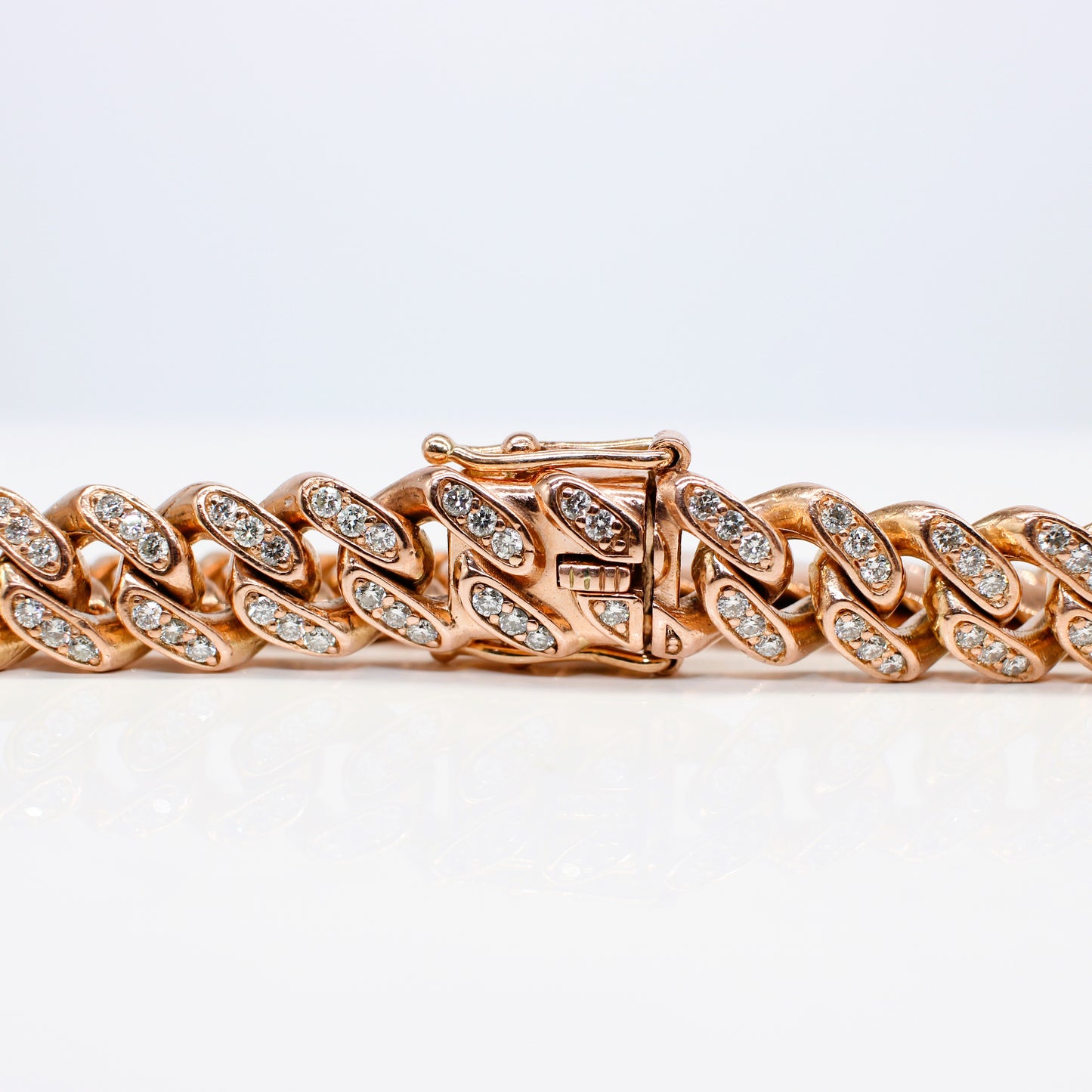 9K ROSE GOLD & DIAMOND BRACELET 4.95CT