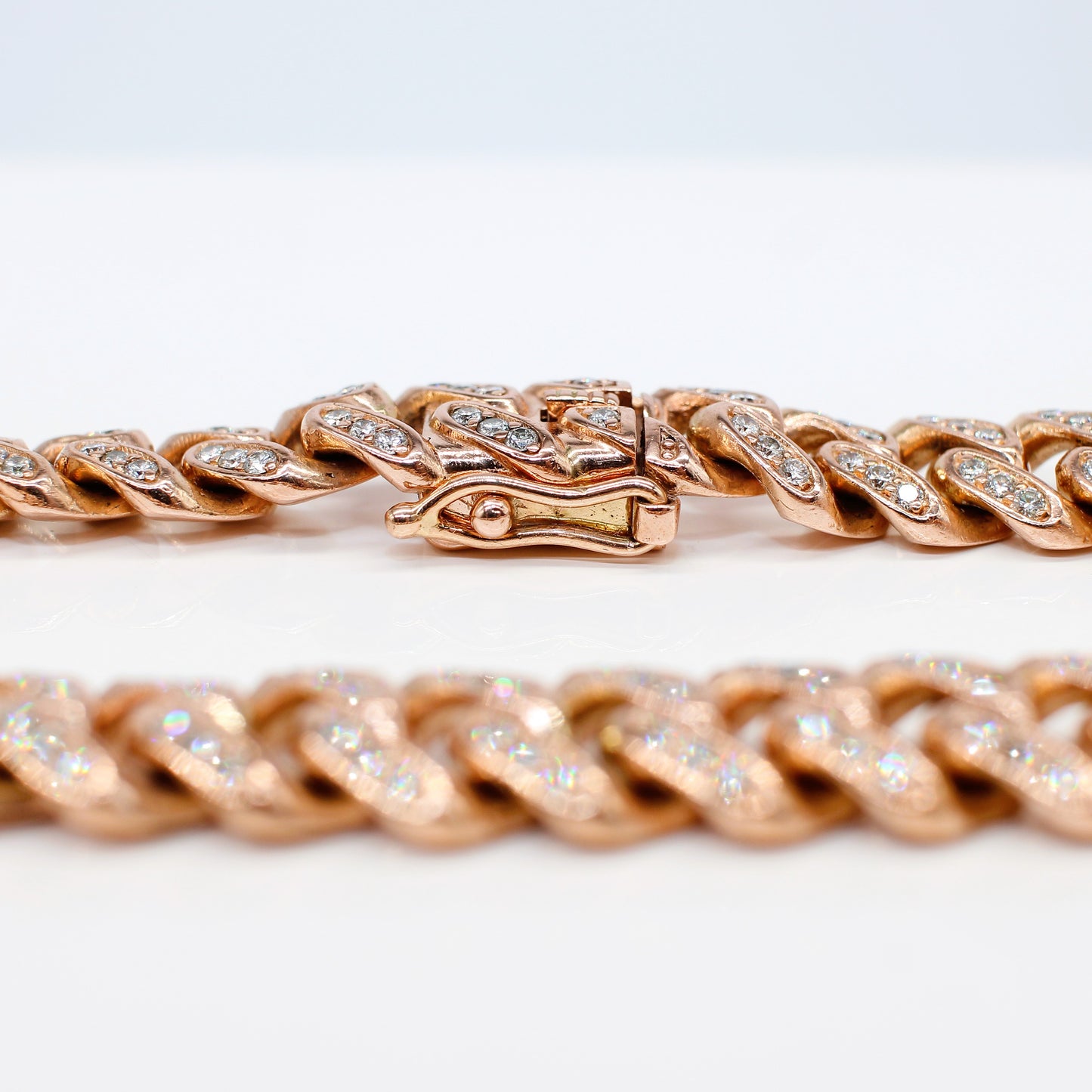 9K ROSE GOLD & DIAMOND BRACELET 4.95CT