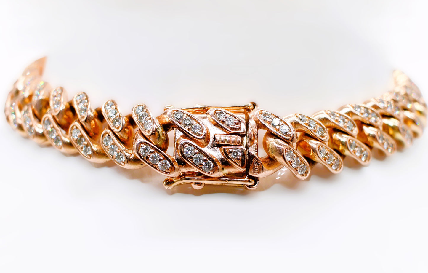 9K ROSE GOLD & DIAMOND BRACELET 4.95CT