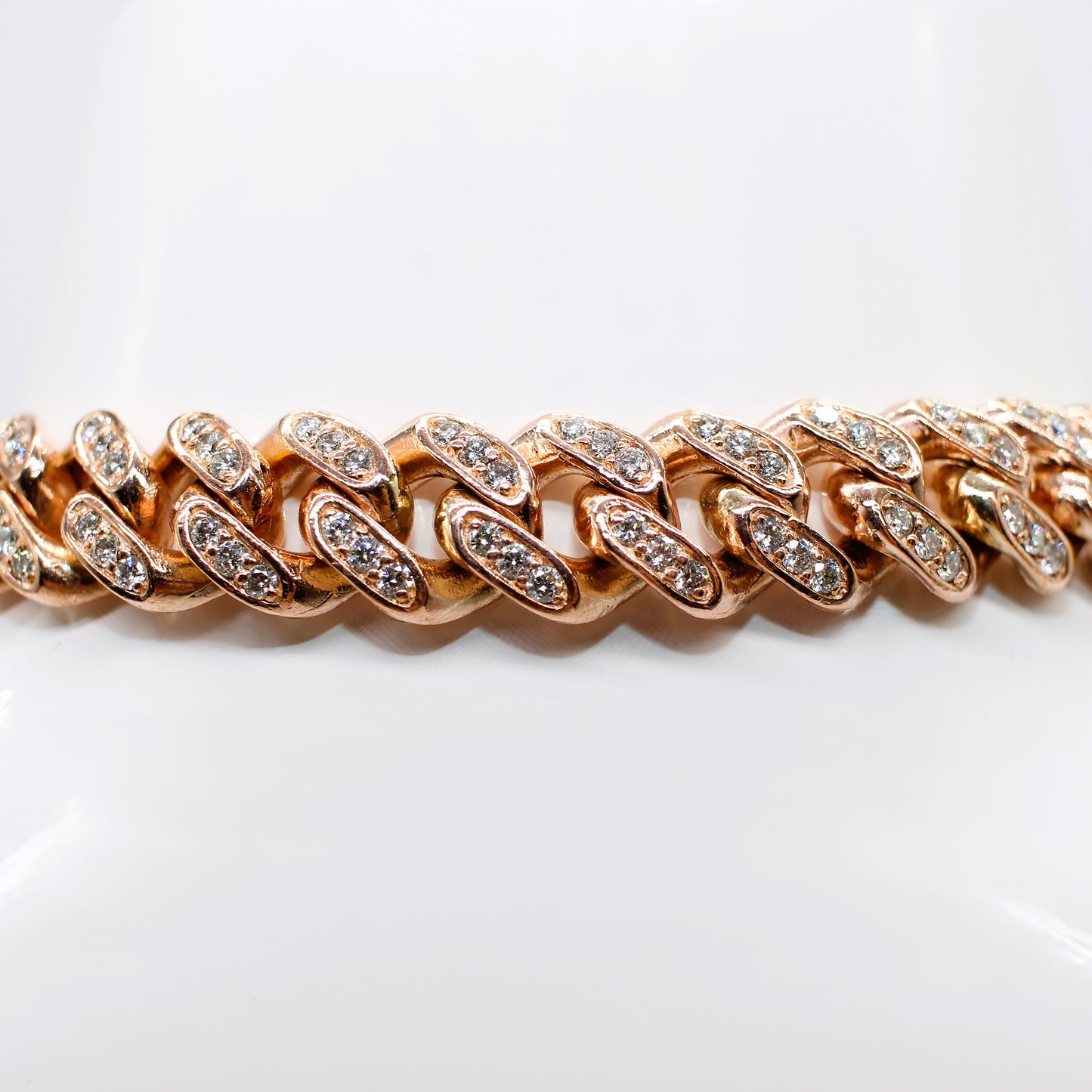9K ROSE GOLD & DIAMOND BRACELET 4.95CT