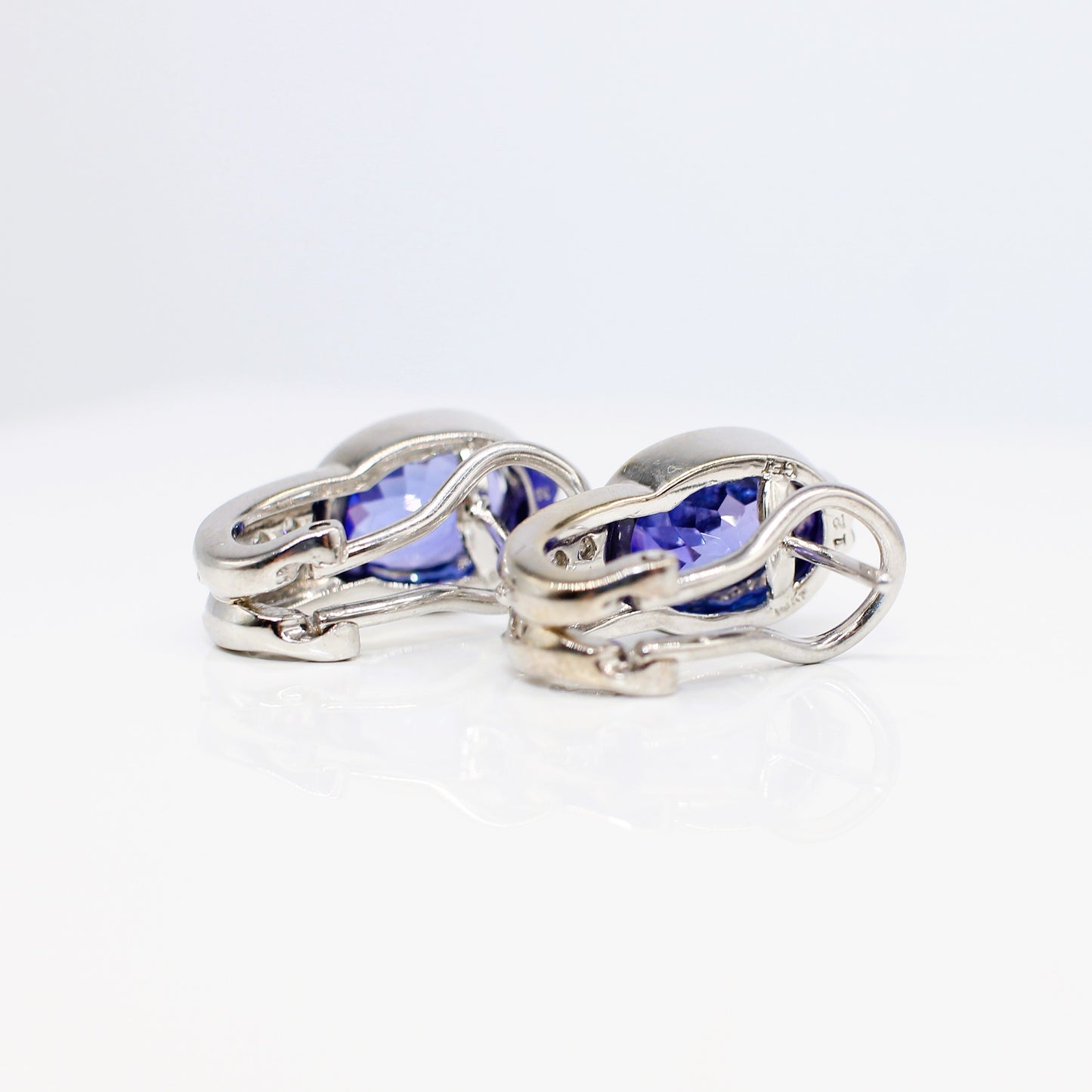 18K TANZANITE & DIAMOND EARRINGS
