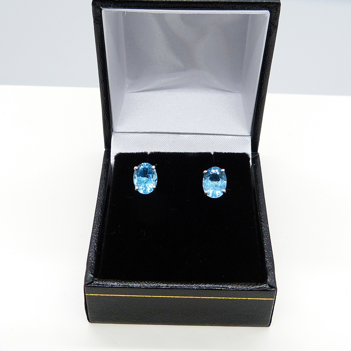 TOPAZ & SILVER STUDS