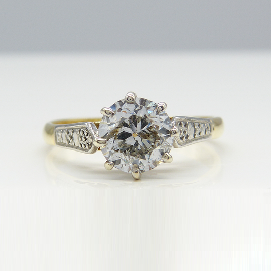 1.20CT 18K PLATINUM SOLITAIRE RING