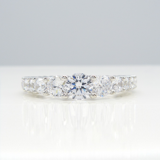 SILVER GRADUATED ETERNITY RING