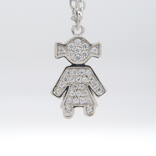 SILVER DOLLY NECKLACE