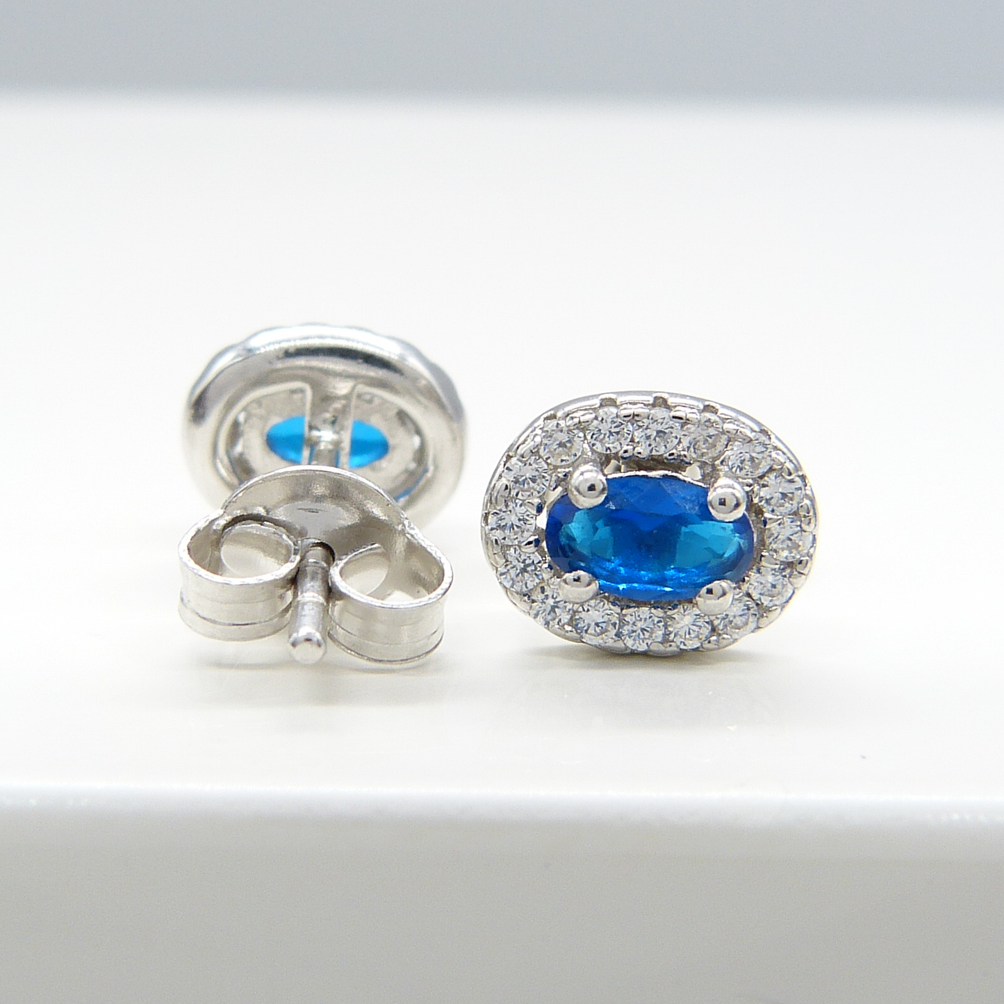 SILVER BLUE STUDS