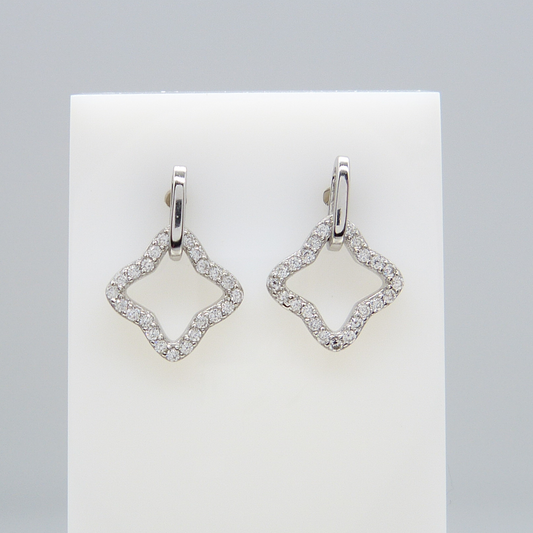 SILVER PEAR DROP EARRINGS