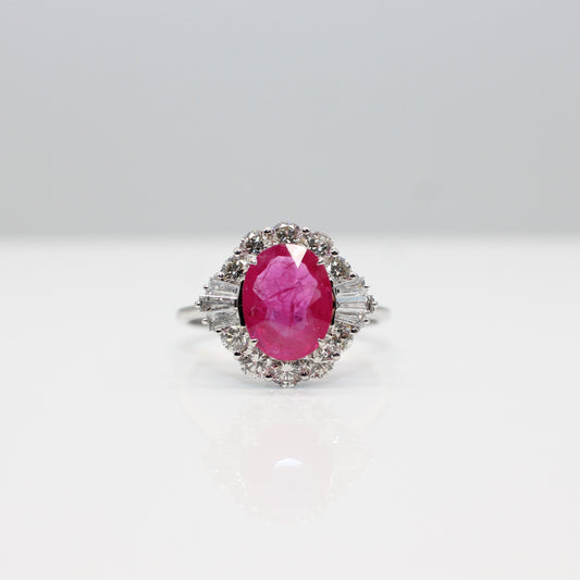 18K RUBY & DIAMOND RING