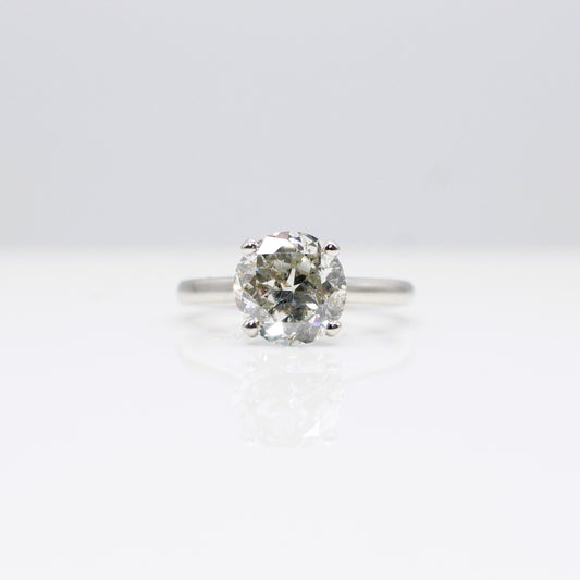 PLATINUM 2.37CT DIAMOND SOLITAIRE RING