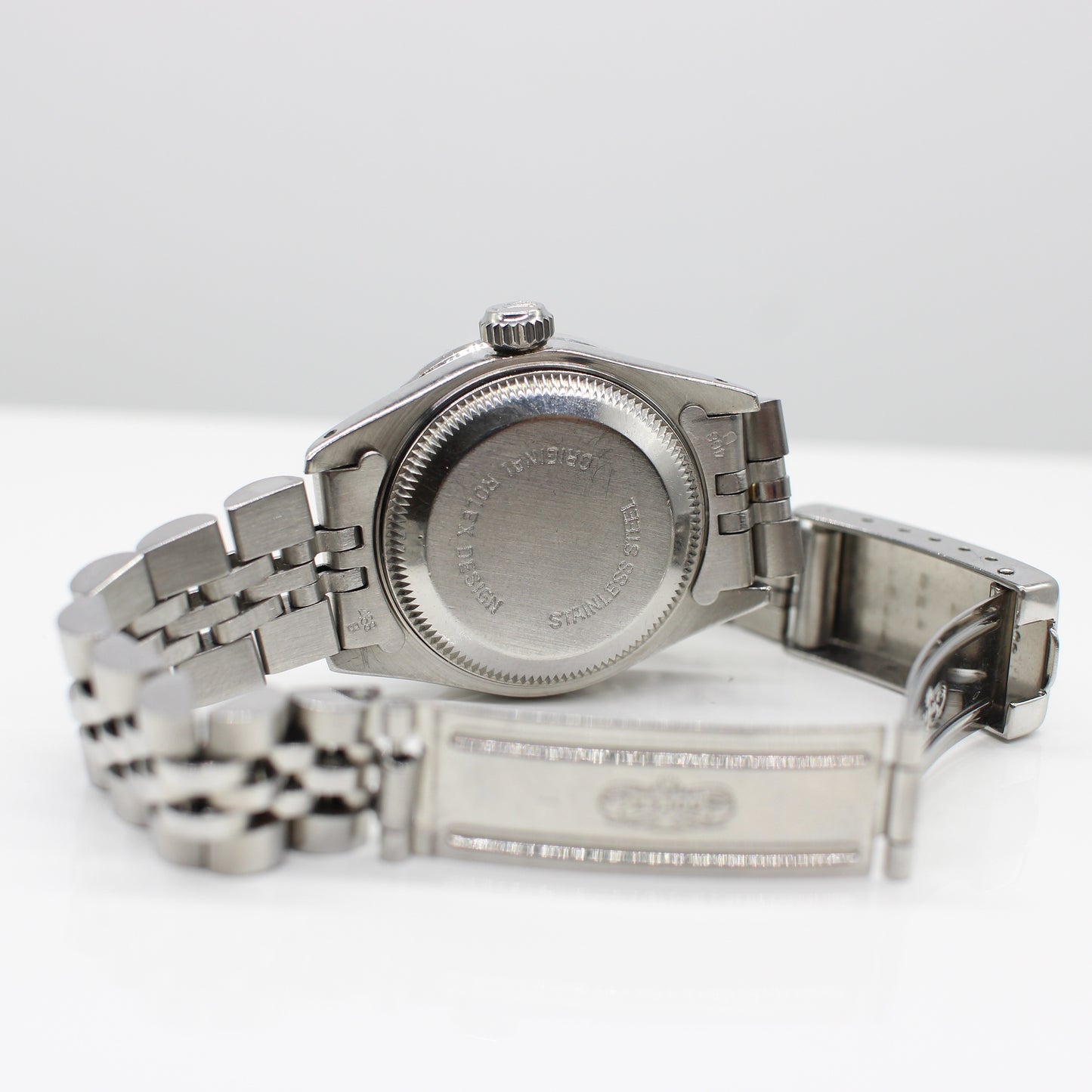 LADIES STEEL & WHITE GOLD ROLEX OYSTER PERPETUAL DATE JUST