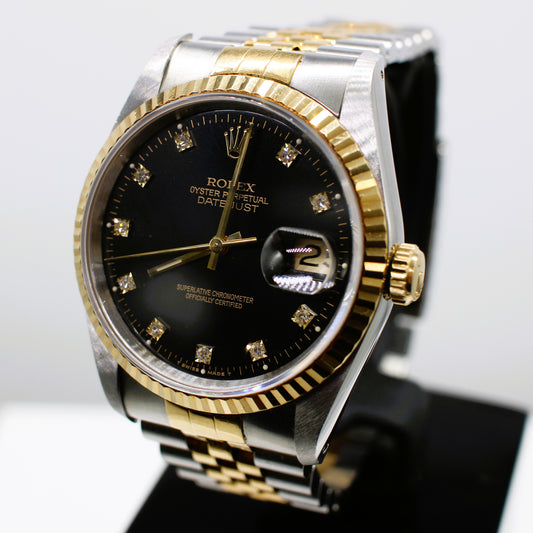 STAINLESS STEEL & GOLD ROLEX OYSTER PERPETUAL DATE JUST