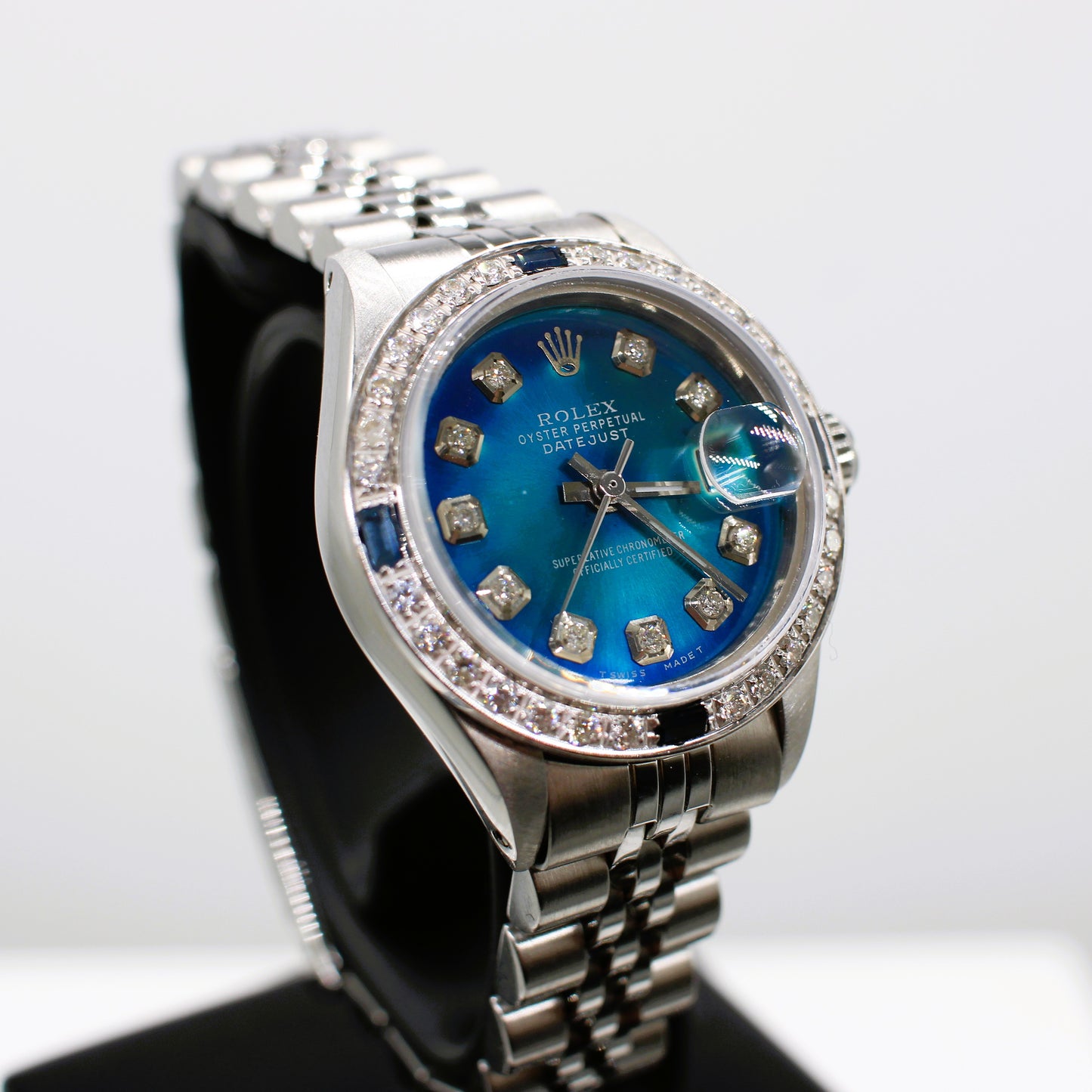 LADIES STEEL & WHITE GOLD ROLEX OYSTER PERPETUAL DATE JUST