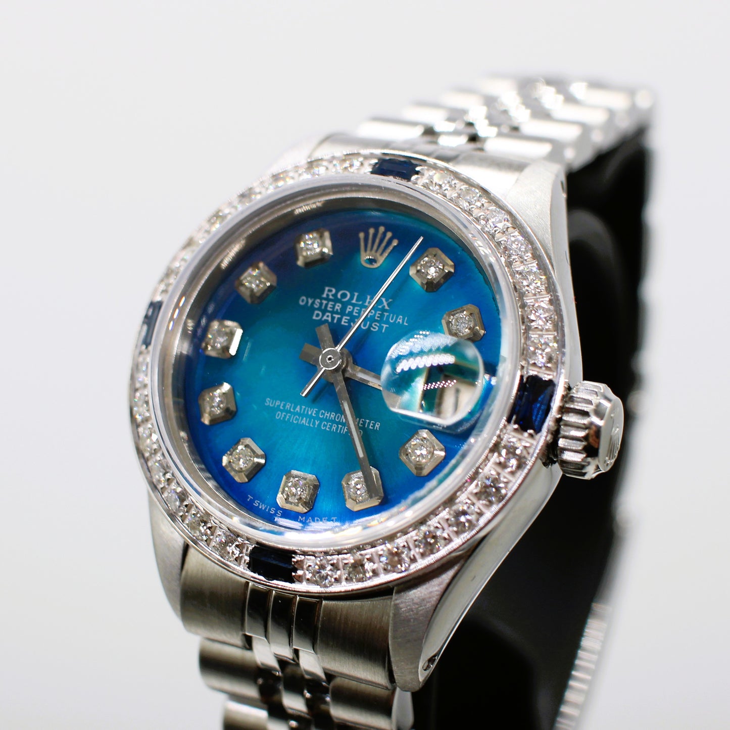 LADIES STEEL & WHITE GOLD ROLEX OYSTER PERPETUAL DATE JUST