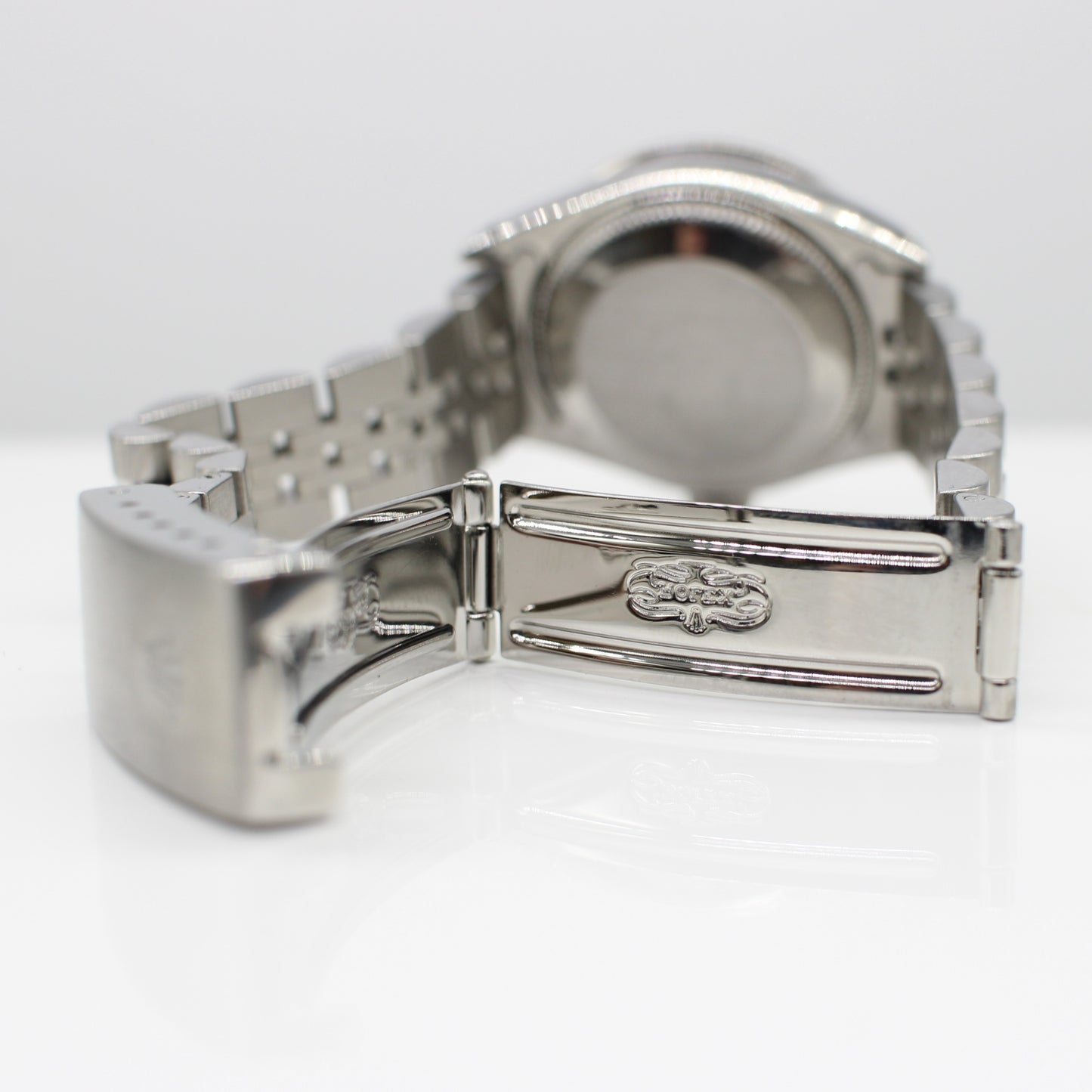 LADIES STEEL & WHITE GOLD ROLEX OYSTER PERPETUAL DATE JUST