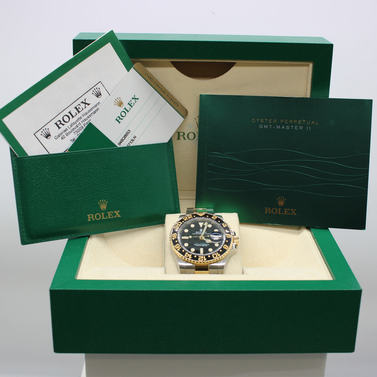 STAINLESS STEEL & GOLD ROLEX OYSTER PERPETUAL GMT MASTER II