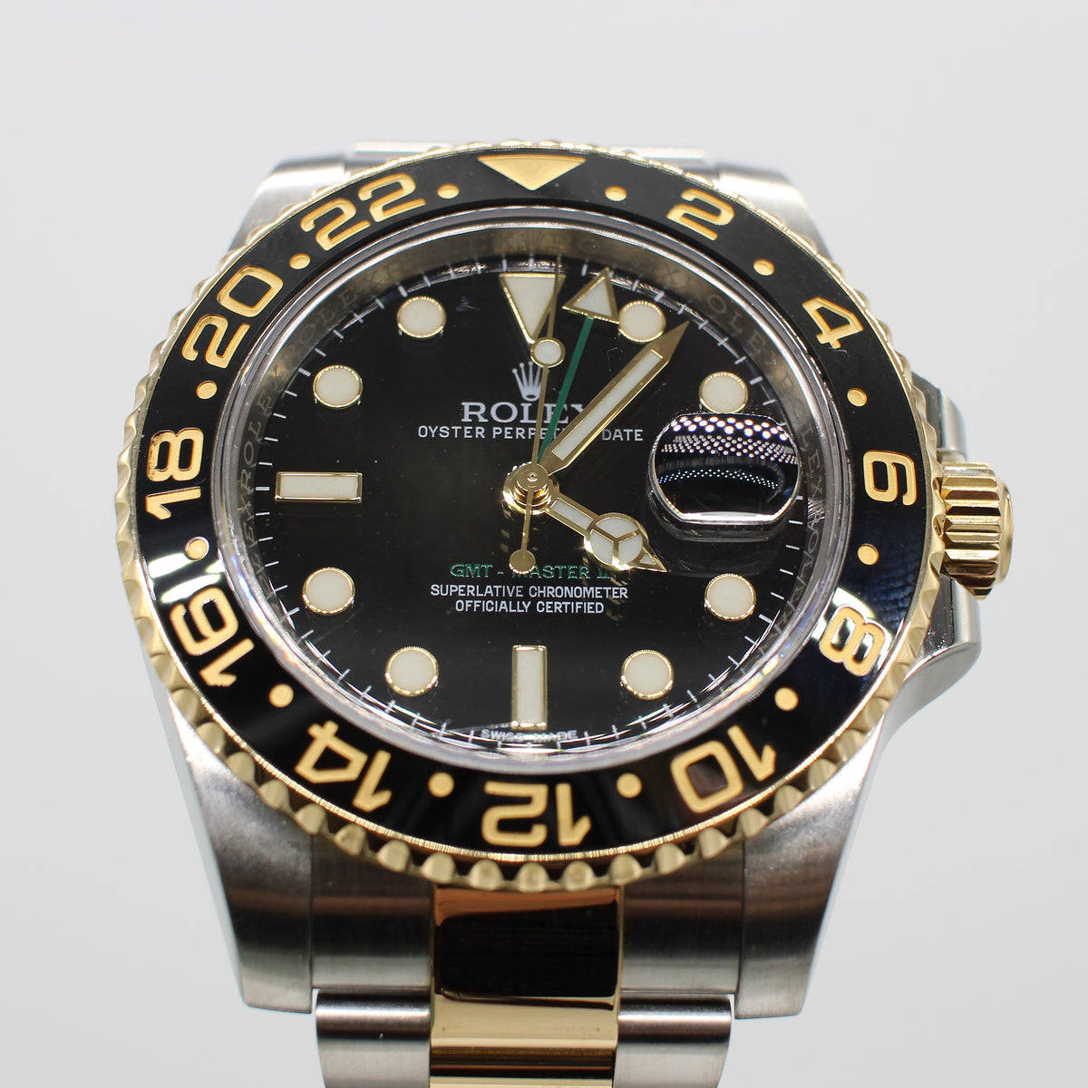 STAINLESS STEEL & GOLD ROLEX OYSTER PERPETUAL GMT MASTER II
