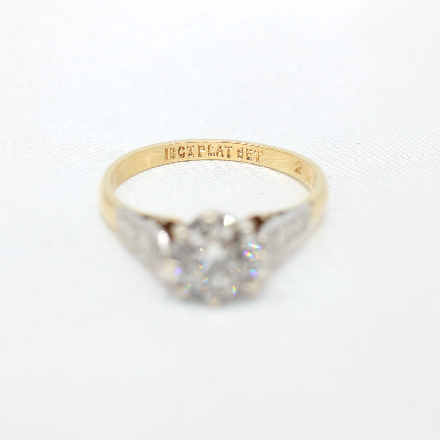 1.20CT 18K PLATINUM SOLITAIRE RING