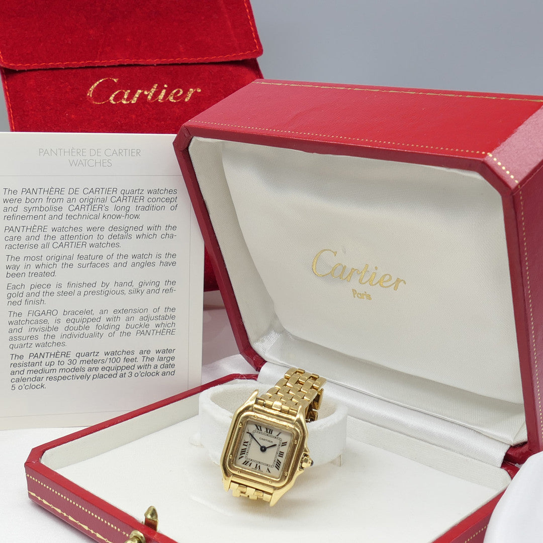 Ladies Cartier Panthère 21mm 18ct Gold Wrist Watch