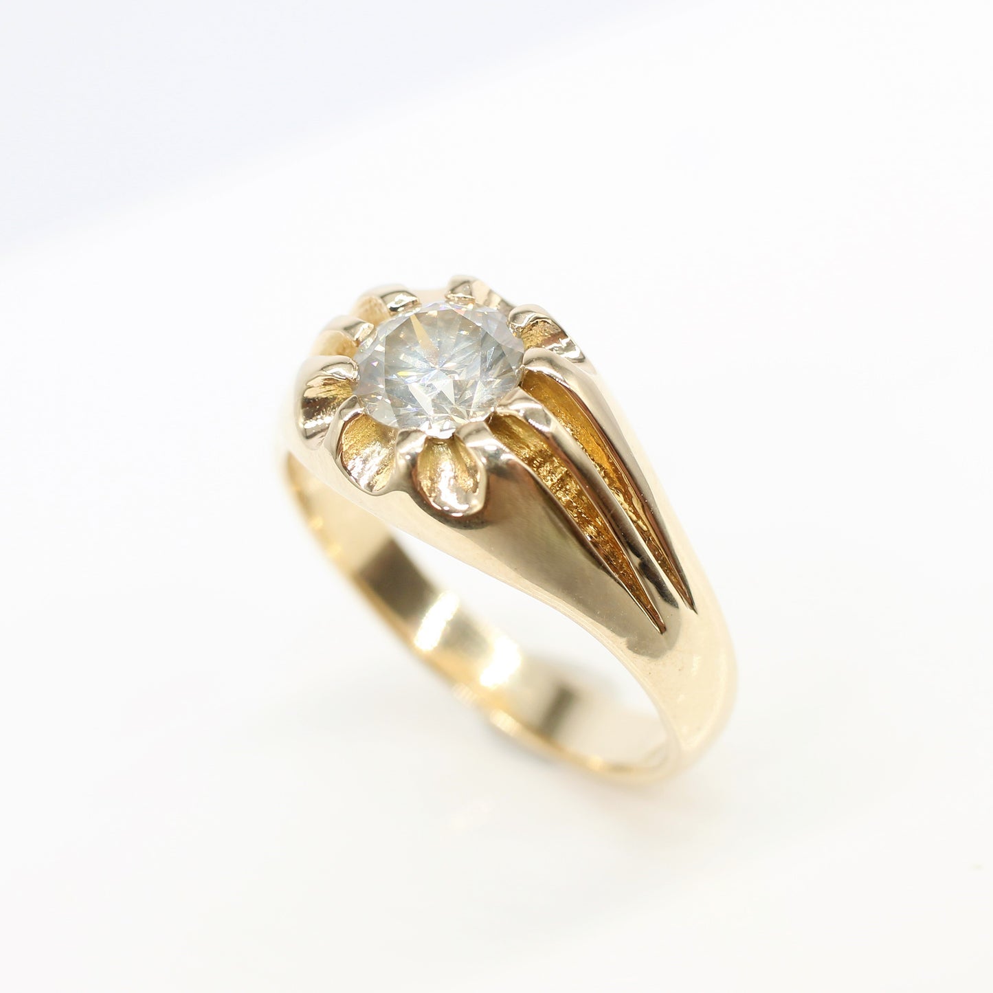 9K DIAMOND SOLITAIRE GENTS RING