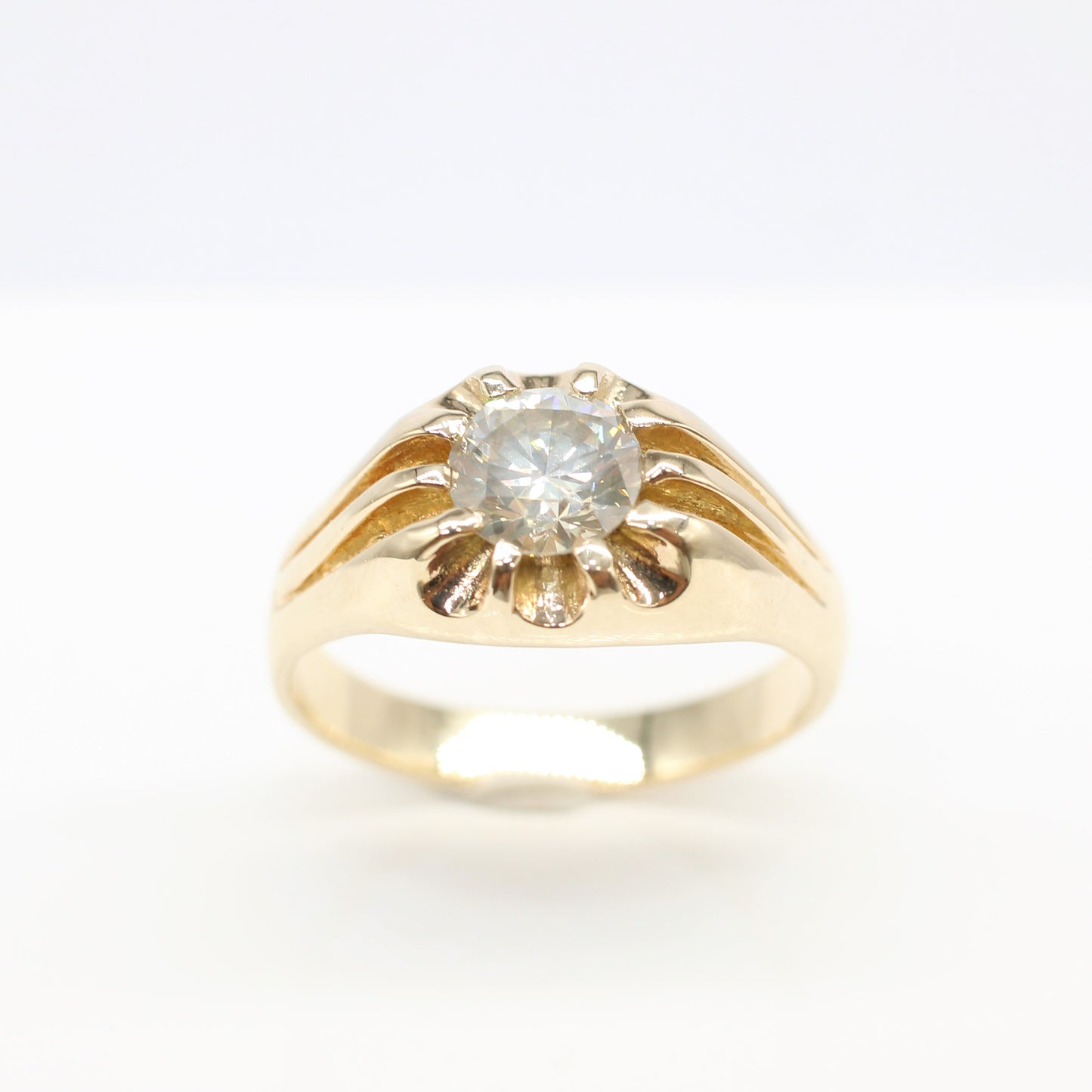 9K DIAMOND SOLITAIRE GENTS RING