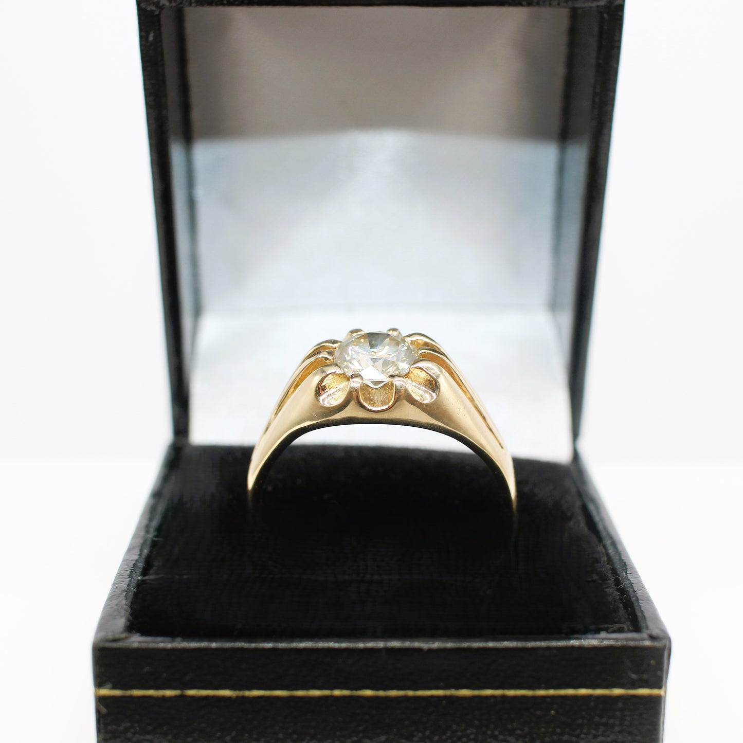 9K DIAMOND SOLITAIRE GENTS RING