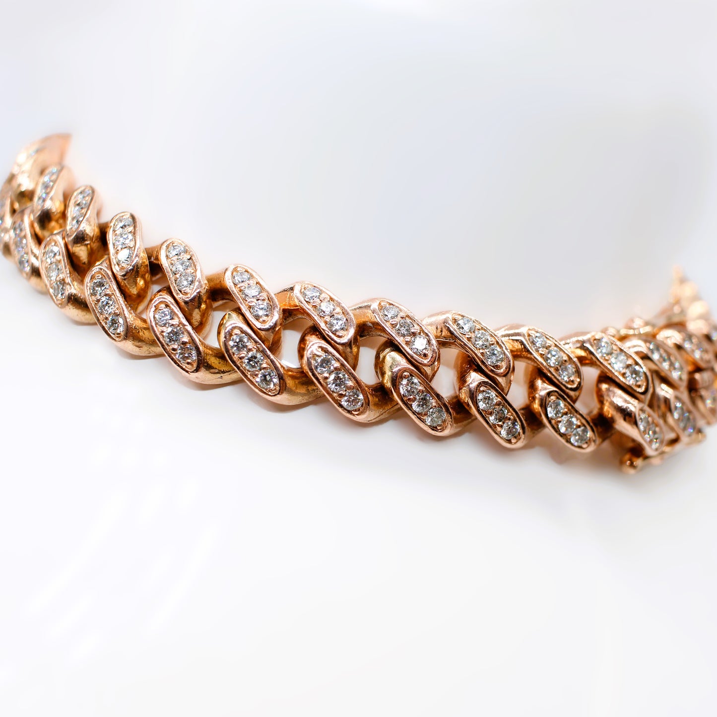 9K ROSE GOLD & DIAMOND BRACELET 4.95CT