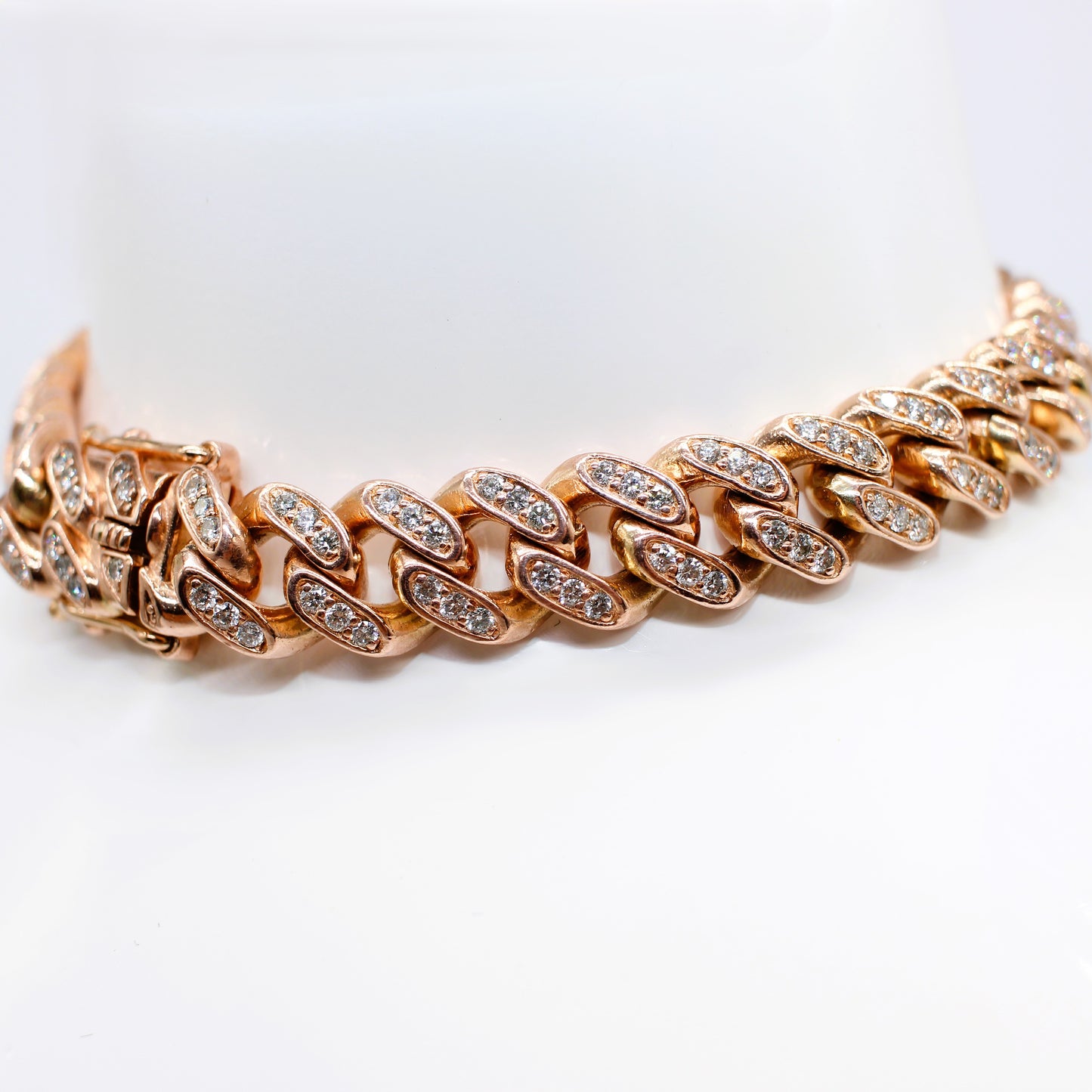 9K ROSE GOLD & DIAMOND BRACELET 4.95CT