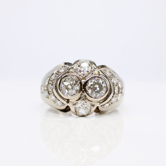 14K LARGE GENTLEMANS DIAMOND RING