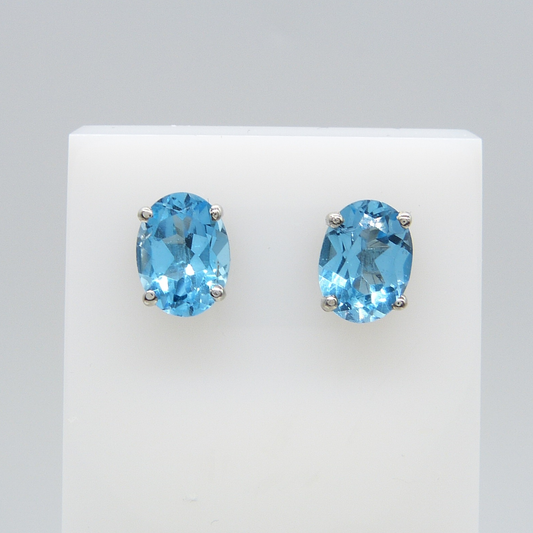 TOPAZ & SILVER STUDS