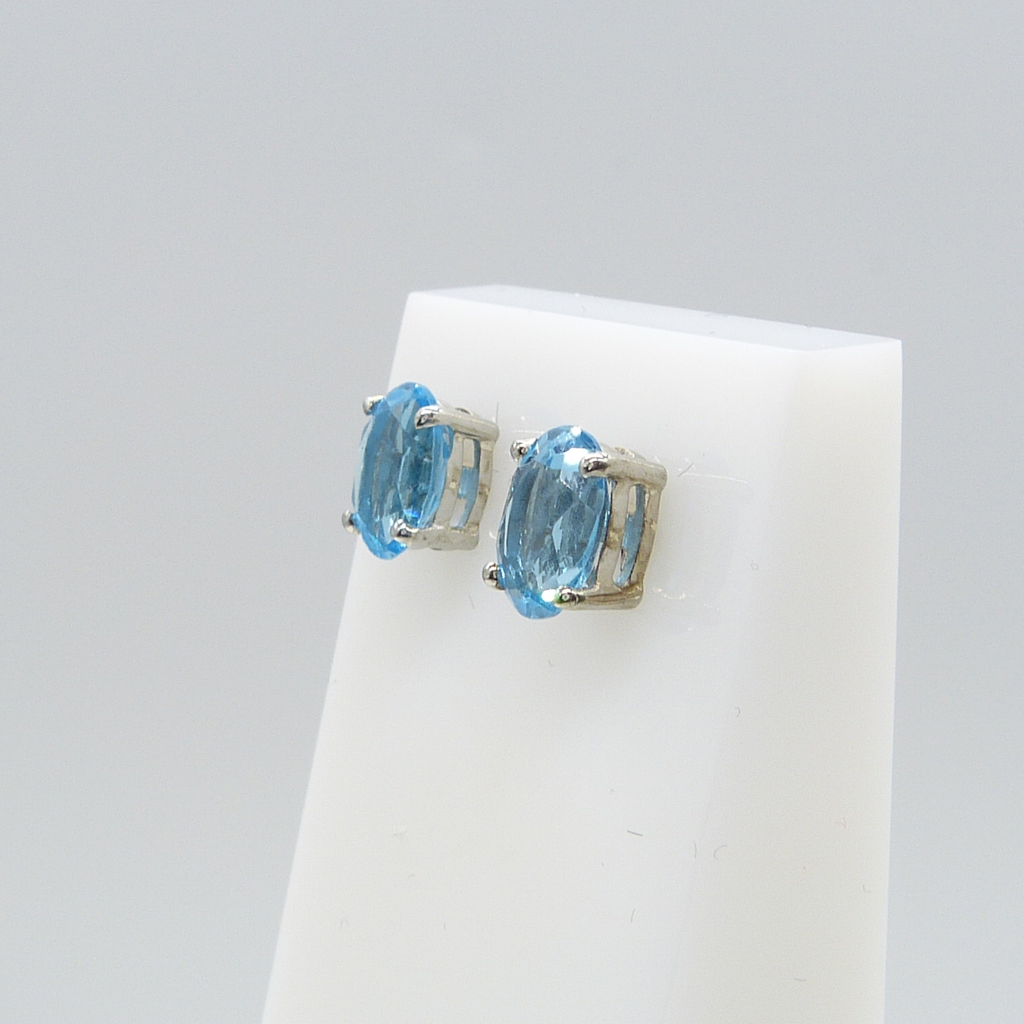 TOPAZ & SILVER STUDS