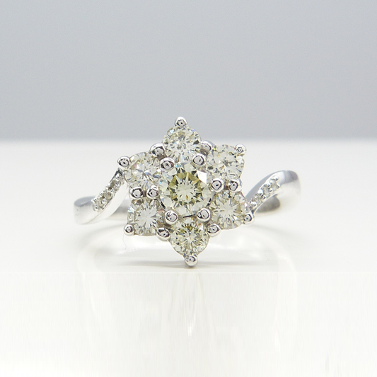1.00CT DIAMOND CLUSTER RING