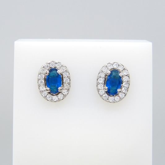 SILVER BLUE STUDS