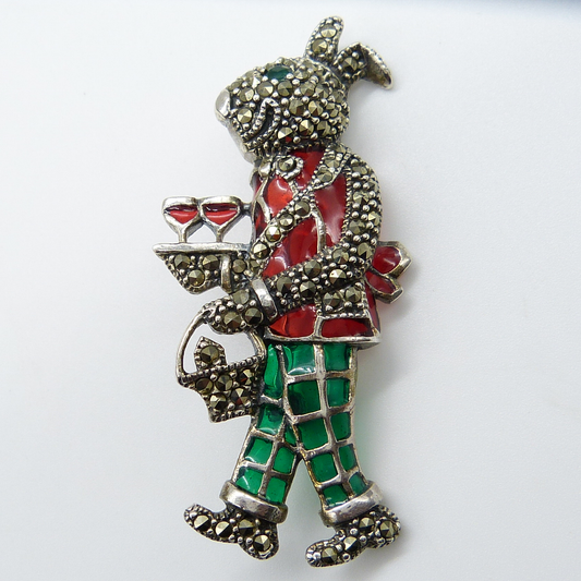 SILVER BUNNY WAITER PENDANT