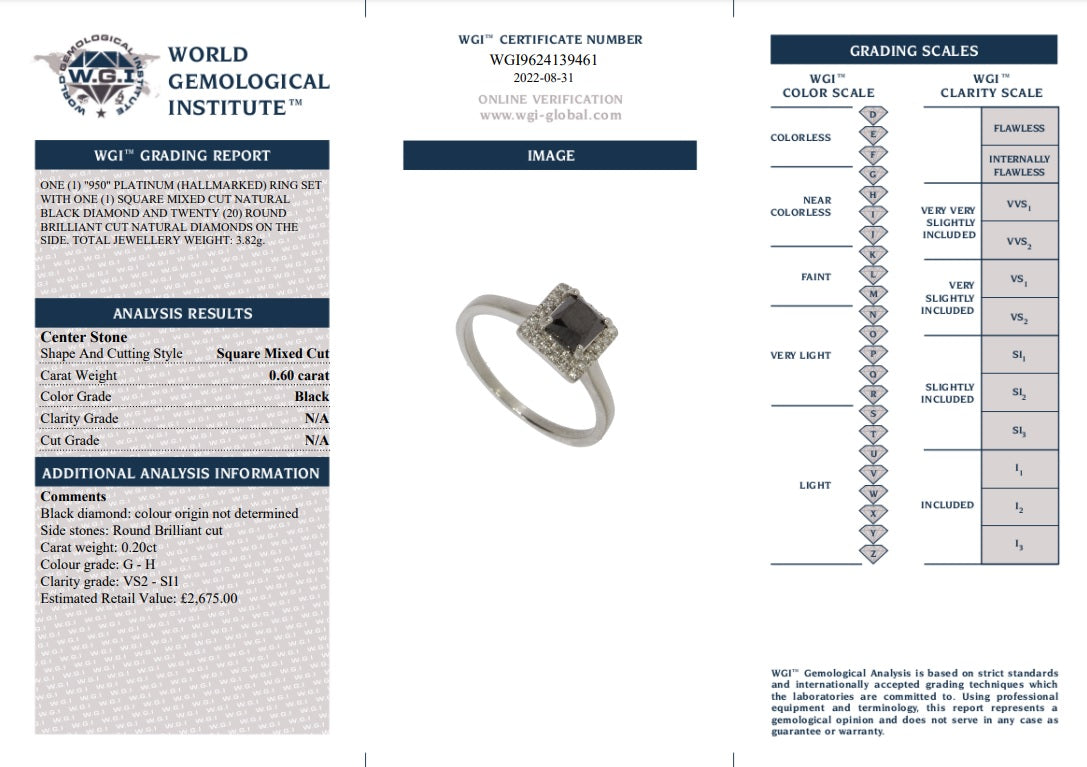 PLATINUM BLACK DIAMOND RING